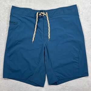 Patagonia Board Shorts Men 38 Blue Surfing Stretch Nylon Quick Dry Swim Trunks